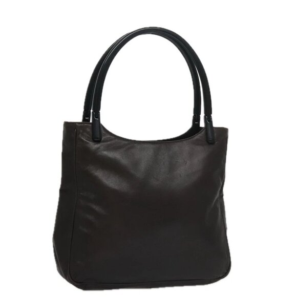 PRADA Tote Bag Leather Brown - Picture 1 of 15